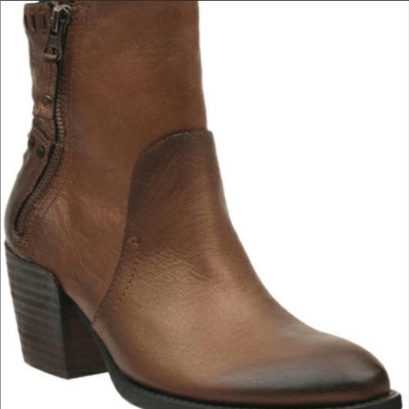 OTBT Shoes - OTBT Red Eye Brown Leather Booties